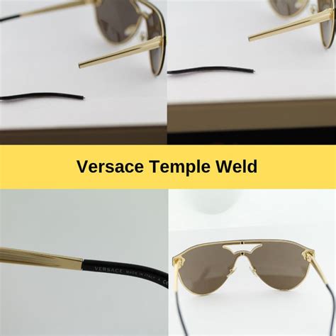 broken earpiece on my versace sunglasses|Fixing the Earpiece on Your Versace Sunglasses.